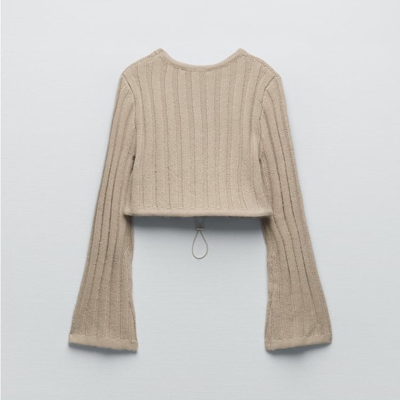 Zara Rib Knit Crop Sweater - Picture 4 of 6